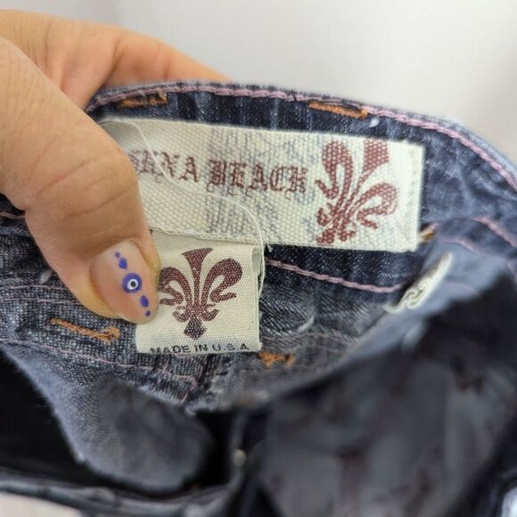 Laguna Beach Bootcut Jeans – Sz 28 Low Rise Studded Pockets Y2K - Picture 5 of 13